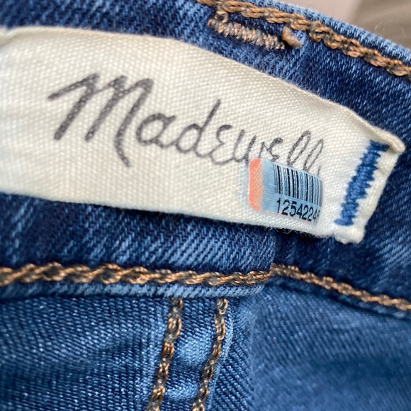Madewelll Women Blue Skinny Jeans 10” High- Rise Sz 24 Zipper And 5 pickets - Picture 5 of 12